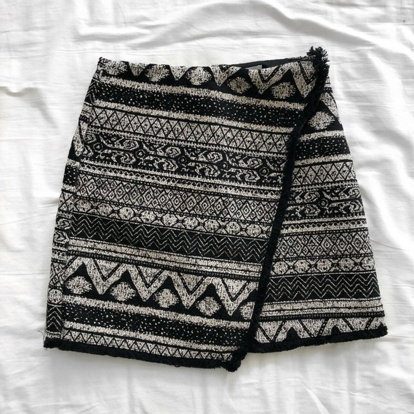 H&M Jacquard Weave Wrap Skirt NWT 2 - Picture 2 of 7